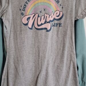 Gray Nurse Life Graphic Tee